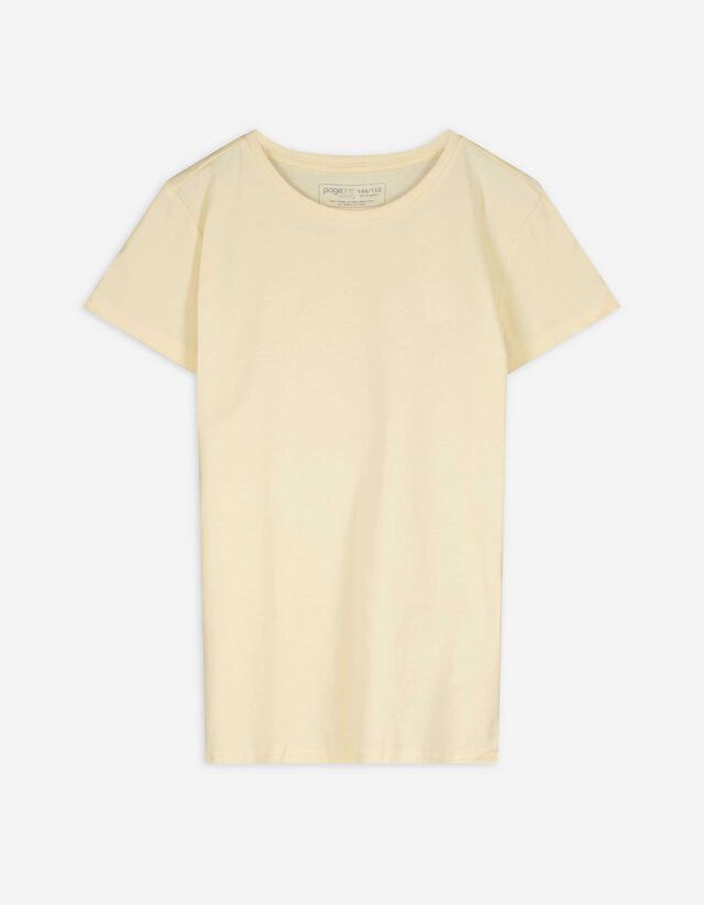 T-shirt - Basis - lichtgeel