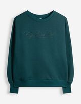 Sweatshirt - Ballonmouwen - Petrolblauw