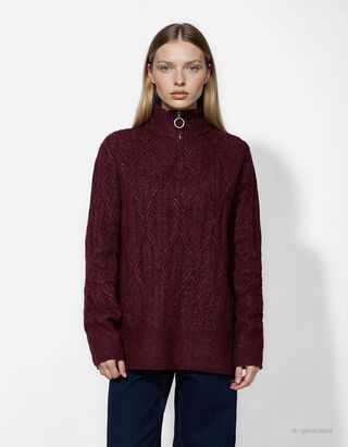 troyer svetr - Úplet - tm. lila