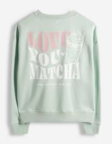 Sweatshirt - R&uuml;ckenprint - gr&uuml;n