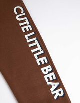 Hosszú ujjú felsőből és nadrágból álló szett - Nyomott minta - bézs