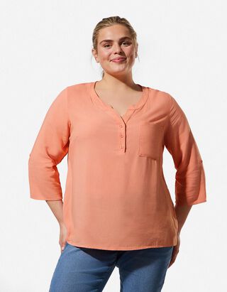Bluse - Viskose - orange