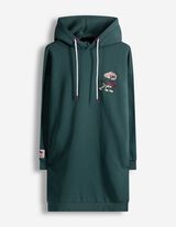 Kleid - R&uuml;ckenprint - t&uuml;rkis