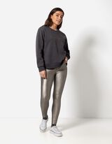 Sweatshirt - Zierperlen - dunkelgrau