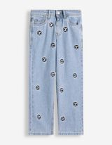 Jeans - Stickerei - Hellblau