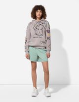 Hoodie - Allover-Print - beige