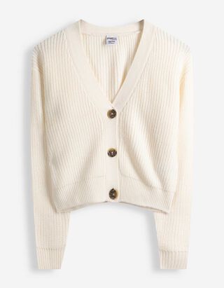 Cardigan - einfarbig - Off-White