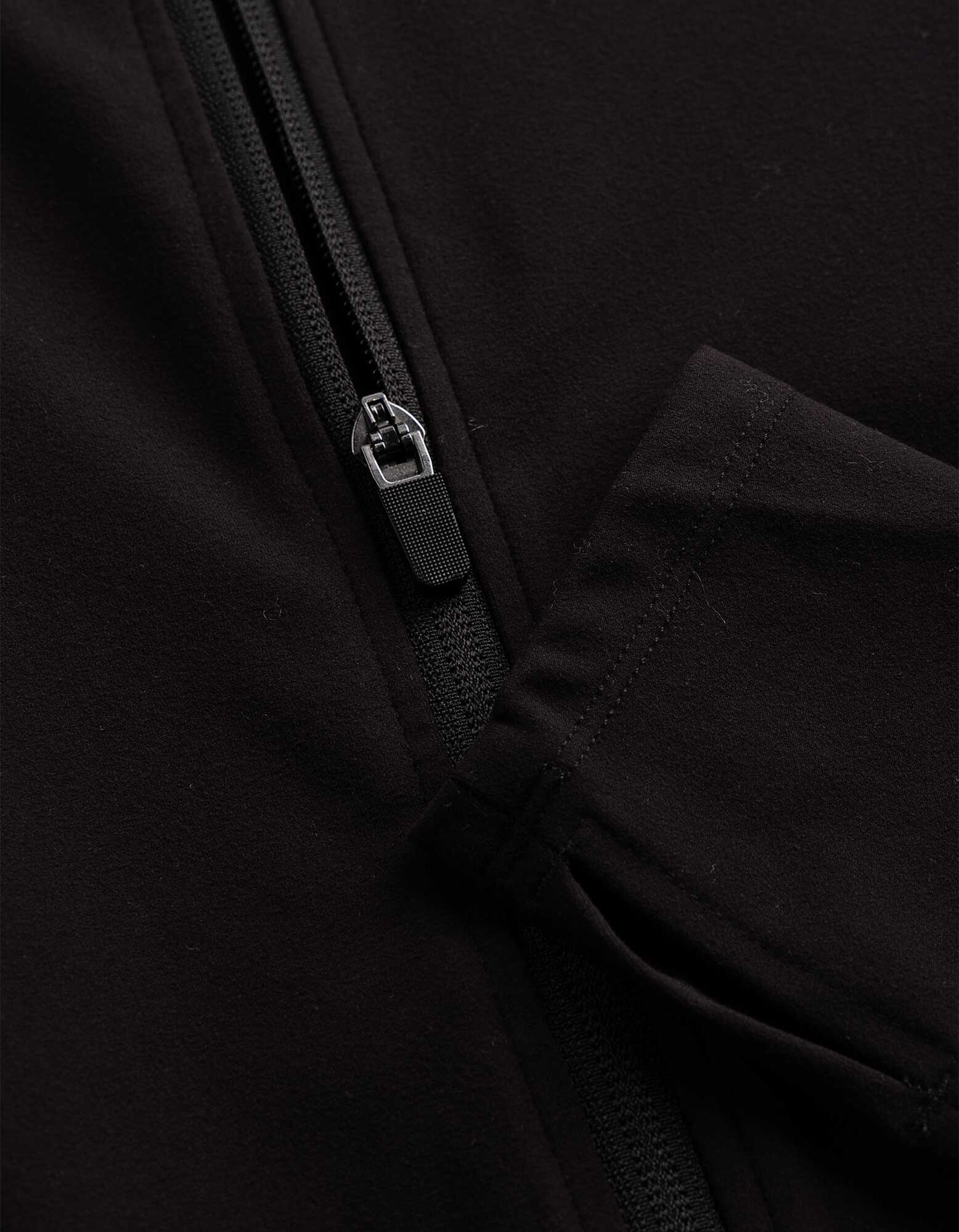 Sweatjacke - Soft-Touch - Schwarz