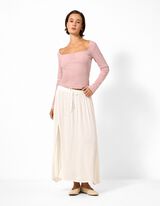 Longsleeve - Met kant - Lichtpaars