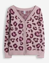 Gebreid vest - Motief all-over - Roze