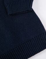 Pullover - Knopfverschluss - dunkelblau