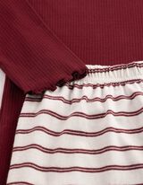 Pyjama Set aus Langarmshirt und Hose  - gemustert - Bunt