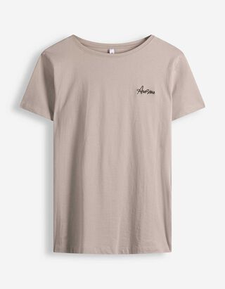 T-Shirt - Stickereien - Grau