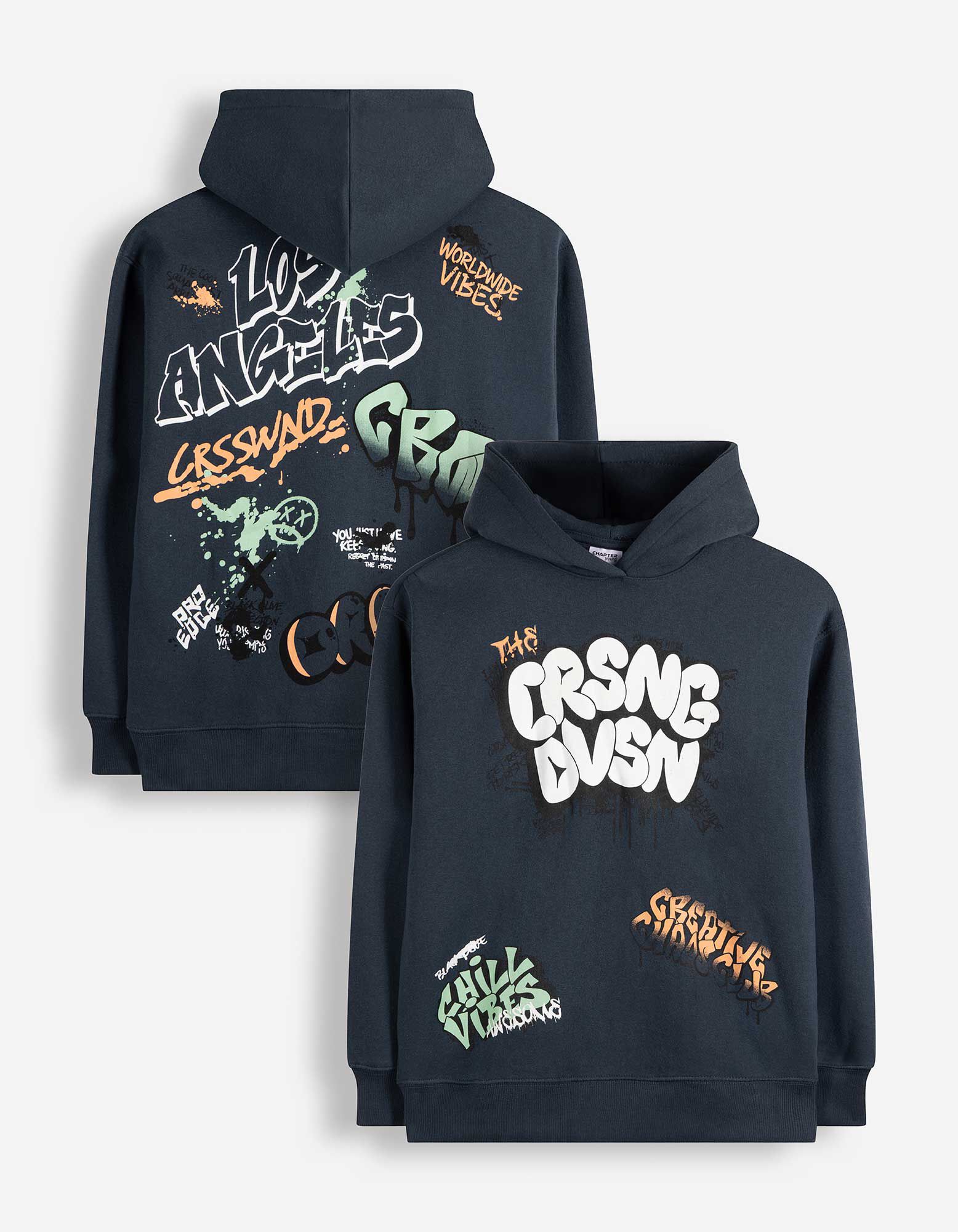Sweatshirt - Oversized Fit - Dunkelblau