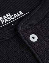 Langarmshirt - Rippenstruktur - dunkelblau