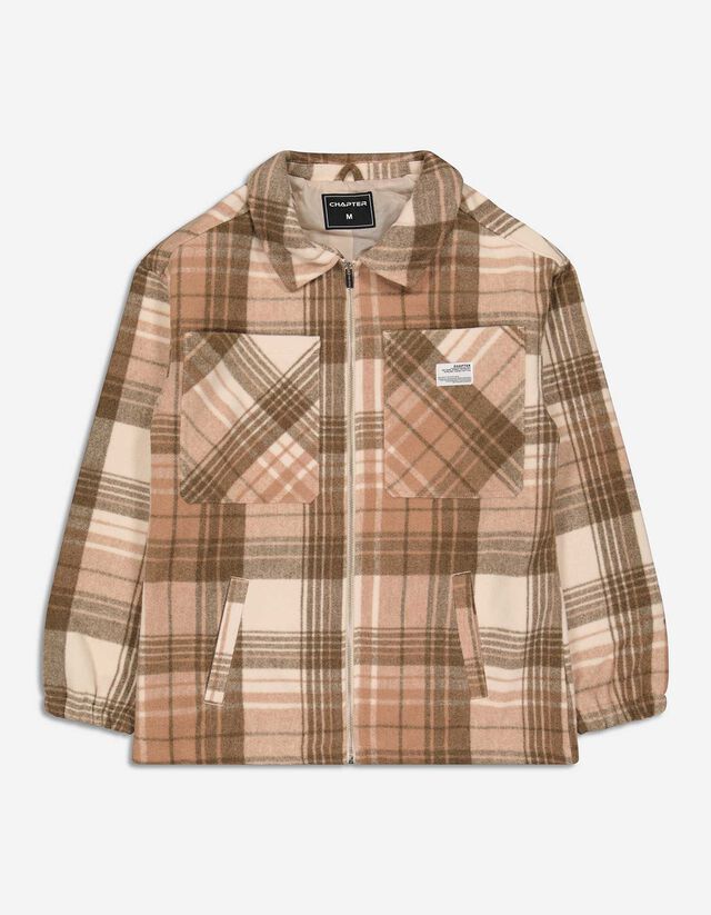 Giacca scamiciata - Oversized Fit - beige