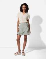 Skort - Egysz&iacute;nű - vilagos zold