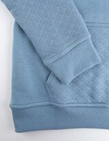 bluza z kapturem - nadrukowany przekaz - jasny niebieski