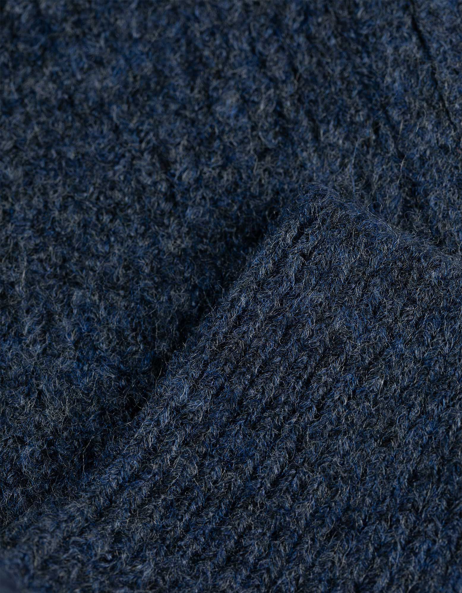 Robe - Col roul&eacute; - bleu fonc&eacute;