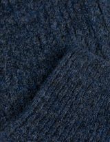 Robe - Col roul&eacute; - bleu fonc&eacute;