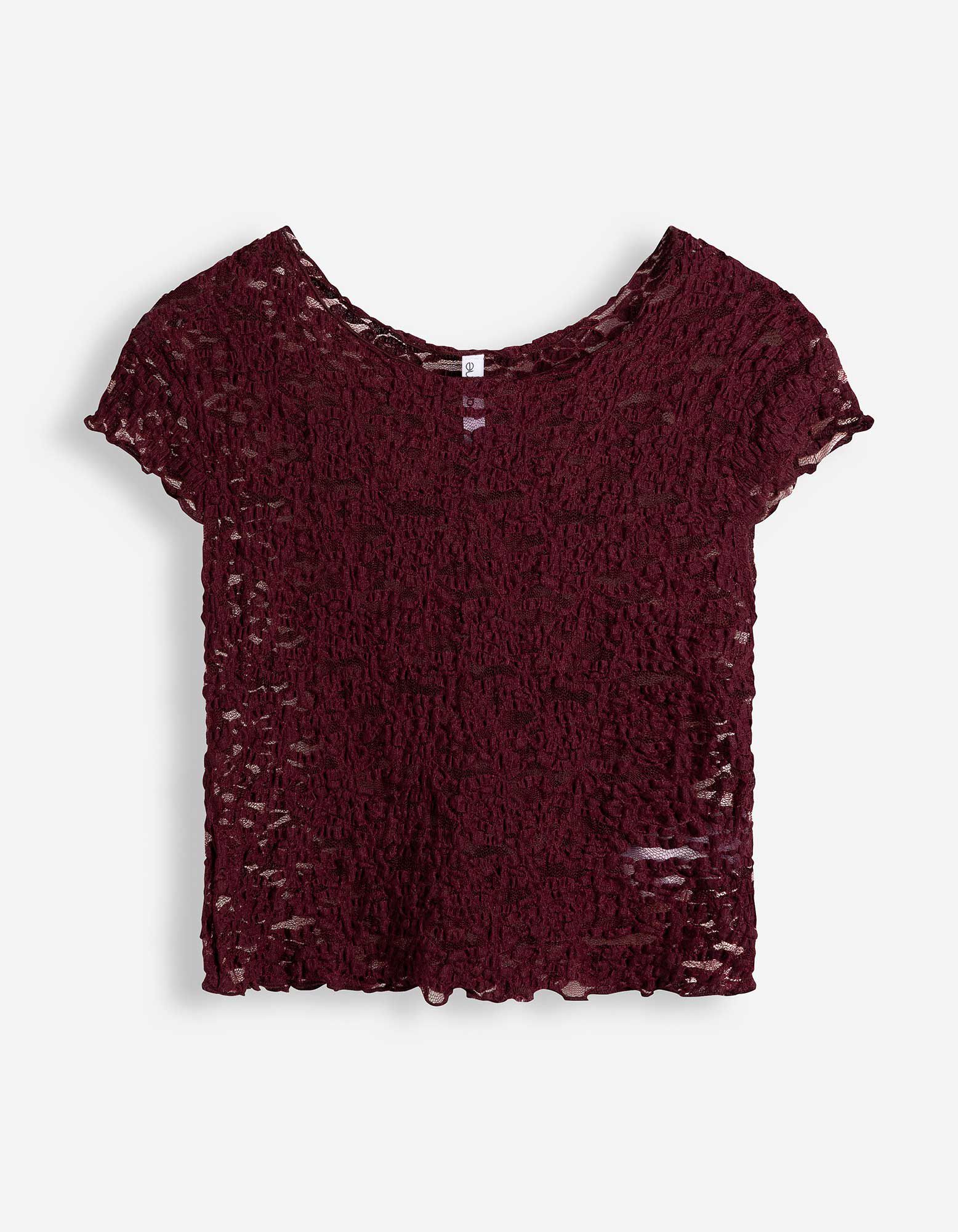 T-Shirt - Muschelsaum - Lila