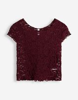 T-Shirt - Muschelsaum - Lila