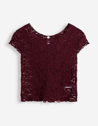 T-Shirt - Muschelsaum - Lila