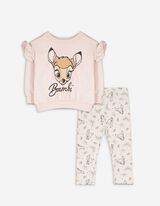 Set aus Sweatshirt und Leggings - Bambi - rosa