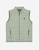 Vestă matlasată - Patch de etichetă - Verde deschis