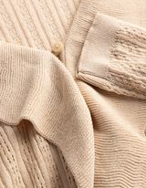 Cardigan - Pointelle - beige