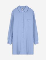 Bluse - Hemdkragen - blau