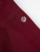 Leggings - Structură cu nervuri - Rosu inchis