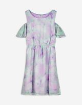 Kleid in A-Linie - Ärmel mit Volants