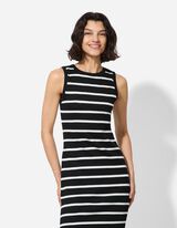 Midikleid - Seitenschlitz - schwarz