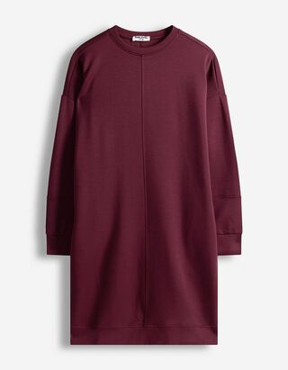 Kleid - Sweat - dunkelrot