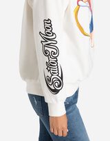 Pulover s kapuco - Sailor Moon - belo