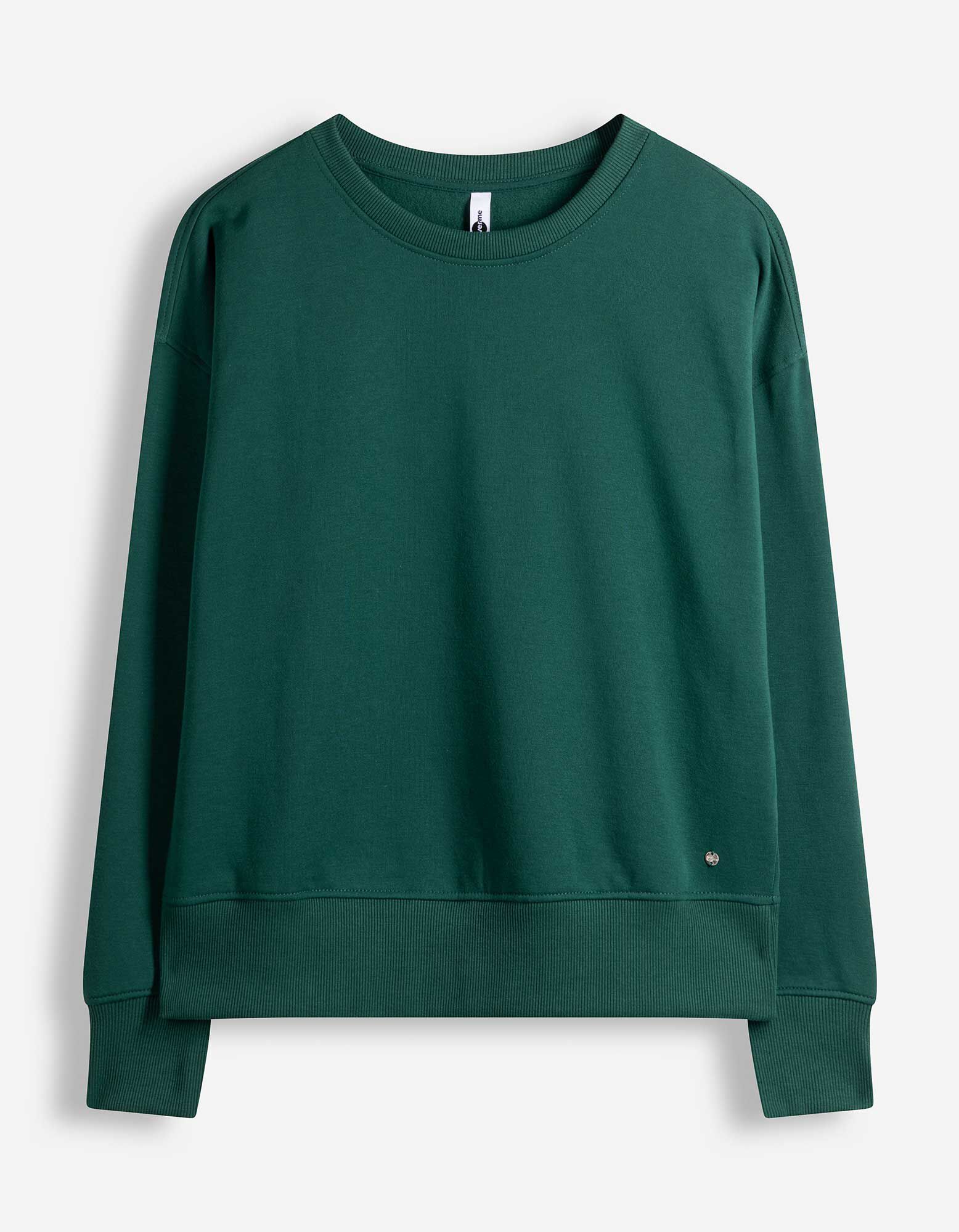 Sweatshirt - Oversized Fit - Dunkelgr&uuml;n