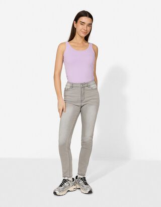 Dž&iacute;ny - Velmi přil&eacute;hav&yacute; střih Skinny Fit - seda