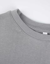 Trikotažinis megztinis - Pažeminti pečiai - pilkas