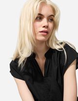 Bluse - einfarbig - schwarz