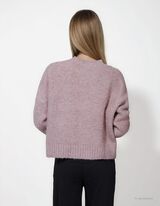 Strickpullover - &Uuml;berschnittene Schultern - lila