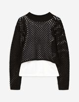 Pullover - Maglia traforata - nero