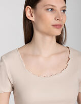 T-s&auml;rk - puuvillasegu - beezh