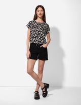 T-shirt - Print all-over - zwart