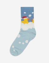 Socken - Allover-Muster - hellblau