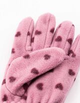 Gants de ski - Maille polaire - ros&eacute; tendre 