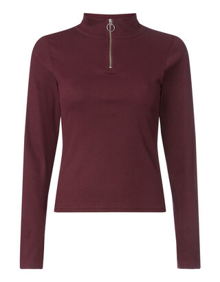 Damen Longsleeve mit Rippenstruktur 