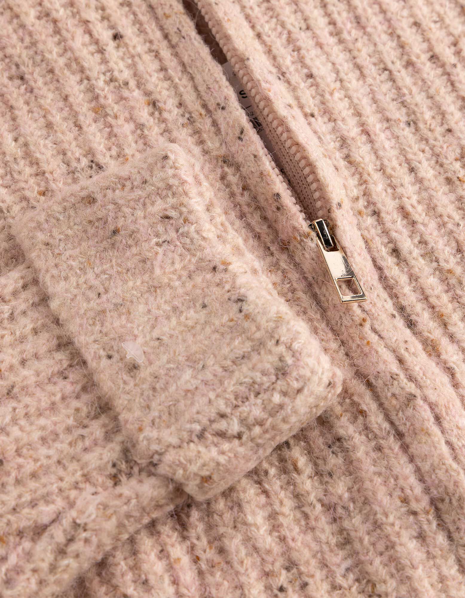 Cardigan - Rei&szlig;verschluss - Rosa