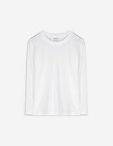 Langarmshirt - Baumwolle - weiß
