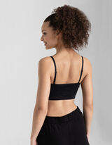 Podprsenkový top - prevažne bez švov - cierna